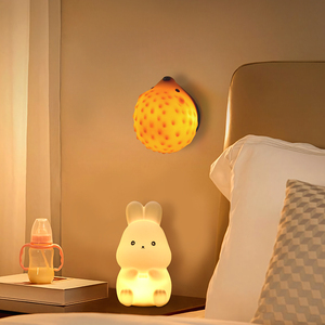 Décorations <span class=keywords><strong>maison</strong></span> USB Silicone chevet applique murale LED veilleuse éclairage Mini <span class=keywords><strong>Pat</strong></span> chambre lampe mignon silicone lumière - Product Image 2