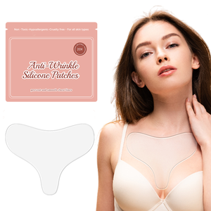 Patchs anti-rides réutilisables en silicone en forme de T pour la poitrine, non absorbants, avec logo personnalisé - Product Image 1