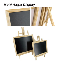 Ardoise Bois Massif Mat 330x282mm Trépied Pliable Craie Liquide Compatible Enseigne Prix Menu Supermarché
