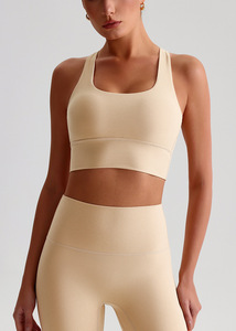 Abbigliamento Pilates all'Ingrosso, Top Sportivo da Donna Traspirante con Schienale Incrociato, Reggiseno Sportivo Imbottito con Cuscinetti Rimovibili - Product Image 5