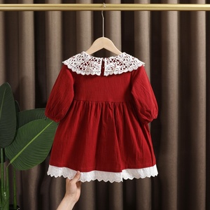 Vêtements de printemps pour bébés filles, robe en dentelle à manches longues, costume pour bambins filles, vêtements pour enfants, robes longues droites, anniversaire - Product Image 3