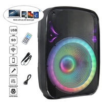 Sistema de altavoces PA de Audio profesional de 15 "y 800W, caja de sonido BT, juegos de Karaoke TWS, altavoz de alta potencia + iluminación, Bocina Parlante