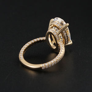 Кольцо MaiYi Moissanite Gra Flower из позолоченного серебра с натуральным камнем в скандинавском стиле для мужчин и женщин - Product Image 2