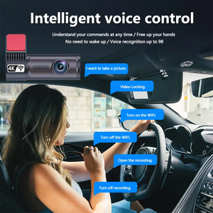 Cámara para Coche de Doble Canal 4K+FHD con Wi-Fi 2.4G, GPS y Grabación de Conducción, Compatible con Aplicaciones, en Color Negro - Product Image 3