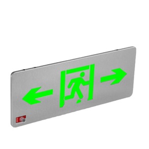 Alta calidad 3W montado en la pared recargable Ni-cd batería de respaldo marco de aluminio señal de salida de seguridad precaución señal de advertencia de Escape - Product Image 5