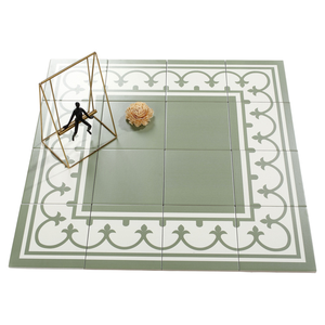 Azulejos de Porcelana Mate de Estilo Nórdico en Blanco y Negro, 200x200, Azulejos Pequeños para Piso, Decorativos, Retro, con Borde de Ladrillo - Product Image 5