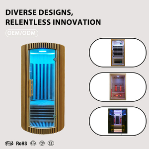 Sauna infrarouge à baril en hemlock pour usage domestique, design moderne 2026, pour la thérapie de récupération, avec contrôle intelligent - Product Image 5