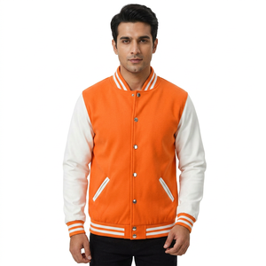 Custom Logo Custom Varsity Baseball Loose Casual Sports Varsity Jacket <b>Men</b> s Varsity Baseball Jacket - Product Image 1