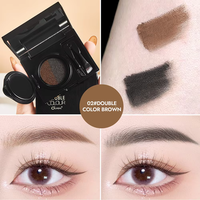 Crème à coussin d'air bicolore pour les sourcils Poudre de crème à sourcils longue durée imperméable teintée naturelle