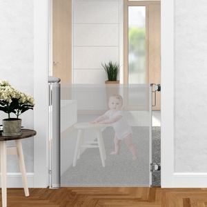 Prodigy Factory Direct <span class=keywords><strong>Prix</strong></span> de gros Porte rétractable en maille de sécurité en métal extra-large pour bébé Convient pour l'intérieur et l'extérieur - Product Image 2