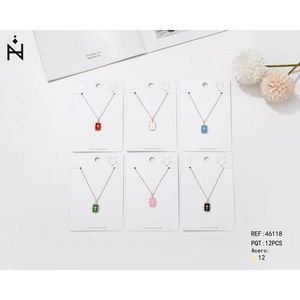 Set di 12 ciondoli a croce quadrata in rame per collana, gioielli alla moda - Product Image 1