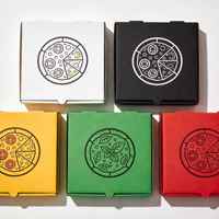 Boîtes à pizza personnalisées imprimées avec logo, 18 pouces, carton rigide, emballage alimentaire de qualité alimentaire pour pizza et sushi, biodégradable et écologique