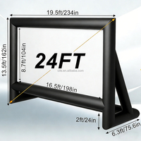 Écran de cinéma extérieur gonflable de 14ft 16ft 20ft 24ft pour la voûte d'écran de projecteur de fête d'arrière-cour avec accessoire de ventilateur