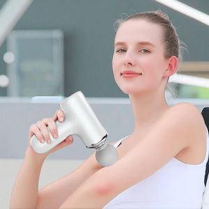 Pistola de masaje muscular ajustable <span class=keywords><strong>2025</strong></span>, masajeador de cuerpo y cabeza portátil blanco Beige con función de vibración - Product Image 1