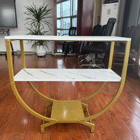 Metall basis Modernes schmales Sofa Akzent konsole Gold Eingangs bereich Couch tisch für Flur
