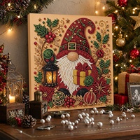 Peinture diamantée ronde à thème de Noël, style moderne et simple, décoration murale à suspendre