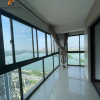 Ventanas de Casa Negra de seguridad de alta calidad, ventanas abatibles de aluminio personalizadas, diseño de ventanas de aluminio