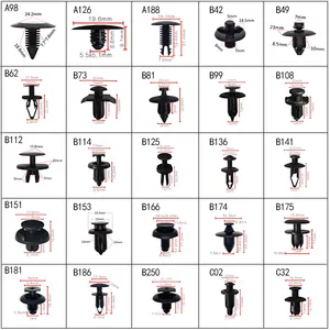 01553-09321 Stoßstangen halter clips Auto Kunststoff nieten Befestigungs elemente Push Retainer Kit Beliebteste Größen