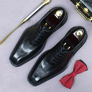 Zapatos de conducir italianos Derby para hombre, al por mayor, informales, de negocios, de cuero, para otoño, boda, impermeables, con empeines grabados - Product Image 6