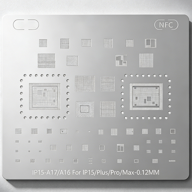 OEM ODM SUS301 Stainless Steel BGA Reballing Stencil 0.12/0.15mm Custom Tin Mesh for Phone Laptop IC Repair