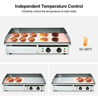 Plancha de barbacoa de alta calidad y alta potencia, mesa grande, plancha eléctrica Industrial eléctrica, placa plana