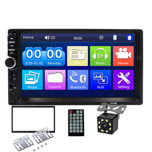 Promoción Pantalla táctil de 7 pulgadas 2 Din Video Radio <span class=keywords><strong>Car</strong></span> Music Video MP5 Player <span class=keywords><strong>Kit</strong></span> 7018B con base de marco de cámara de marcha atrás - Product Image 1