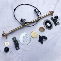 Aogue Ensemble d'essieu arrière robuste 60cm-100cm avec pignon T8F et cadre pour pièces de modification DIY de kart, VTT et quad