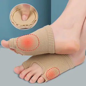 Pemisah Set korektor kaki silikon korektor produk Tiongkok dengan pelindung jari berkualitas tinggi kaus kaki silikon perawatan kaki