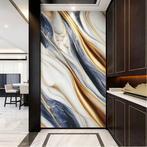 Papel Tapiz de Lujo con Patrón de Mármol Dorado, Rollo de Película Autoadhesiva de PVC para Muebles y Revestimiento de Puertas, Gran Venta - Product Image 1