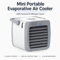 Ventilateur brumisateur USB compact OEM 5W à faible consommation, pulvérisation fine, pour table, refroidissement intérieur, brise rafraîchissante, camping, voyage, étude