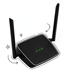 Routeur WiFi4 5FE à fibre optique avec port WiFi4 5FE, débit WiFi jusqu'à 300 Mbps et mode AP pour la maison - Product Image 1