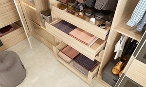 Balom Popular High-end French Style Walk-in Wooden Wardrobes Cloakroom Closet Light Luxury Sliding Glass <strong>Doors</strong> with Led Light - Product Image 6