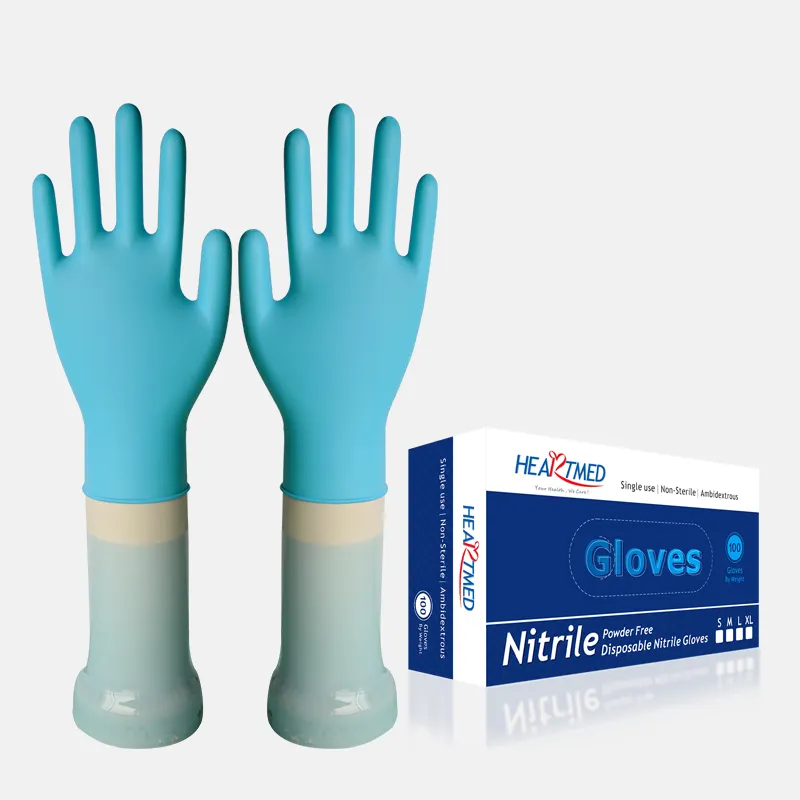 Guanti in Nitrile blu non allergici guanti da visita monouso guanti da visita medici in polvere senza polvere di Nitrile all'ingrosso
