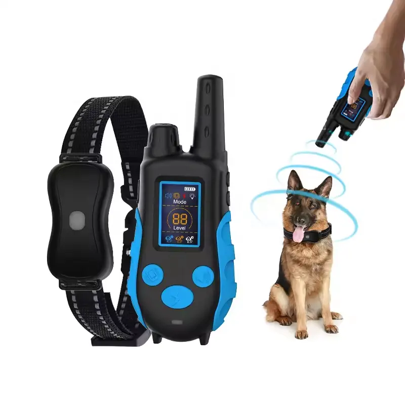 Điều khiển từ xa huấn luyện chó cổ áo với cảnh báo âm thanh rung điện sốc buzzer ánh sáng-nhanh nhẹn thiết bị đào tạo