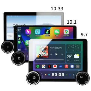 10.33 ''evrensel araba Android ekran dokunmatik ekran araç Dvd oynatıcı oyuncu çift Din oto Stereo Carplay 2k Android araba radyo çift topuzu