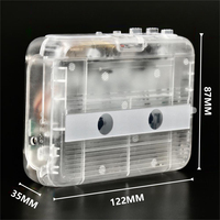 TON007B Radio FM Portable Rétro Nostalgique Cassette Transparente Walkman avec Connexion BT Nouvelle Machine à Bande