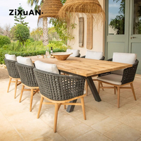 Meubles de jardin modernes, canapé incurvé, chaises longues en aluminium pour terrasse, balcon, piscine, ensemble table et chaises pour 4 personnes