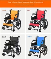 Silla de Ruedas Manual Ligera y Plegable, con Frenos de Mano Integrados, Ayuda de Movilidad Práctica para el Cuidado de Ancianos o Niños