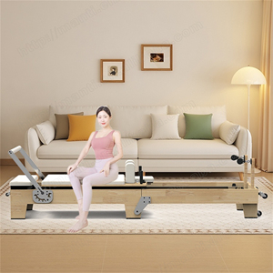 Nouveau Reformer <span class=keywords><strong>de</strong></span> Pilates Pliable en <span class=keywords><strong>Bois</strong></span>, Équipement <span class=keywords><strong>de</strong></span> Fitness Professionnel pour Usage Domestique, Entraînement Privé et Studios <span class=keywords><strong>de</strong></span> Yoga - Product Image 6