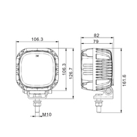 Tuff Plus Led 4*6 pouces 40W Projecteur à faisceau large Lumière de travail à LED haute luminosité pour tracteur camion