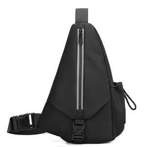 Custom logo Fashion Simple Oxford Leisure <b>Cool</b> Reflective Chest <b>Bag</b> Waterproof Lightweight Outdoor Men's Shoulder Crossbody <b>Bag</b> - Product Image 4