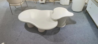 Table basse minimaliste et luxueuse pour la maison, petite unité de meuble TV, table à thé style nuage crème