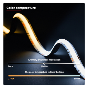 Tira de LED CCT Personalizable PERFECT, 2700K-6500K y Brillo Ajustable, 320 LED/M, Alto CRI 90+, Sin Puntos de Luz, para Dormitorio y Hogar - Product Image 4