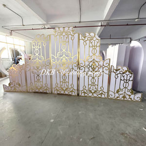 Decorazione di nozze DKB taglio di lusso costruzione di Design della <span class=keywords><strong>finestra</strong></span> posteriore parete a goccia evento di nozze sfondo della fase - Product Image 2