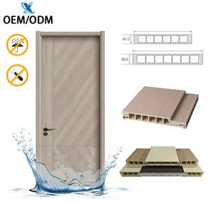 <span class=keywords><strong>Puerta</strong></span> <span class=keywords><strong>de</strong></span> Dormitorio Interior <span class=keywords><strong>de</strong></span> Madera Acabada con Marco Corredizo <span class=keywords><strong>de</strong></span> PVC Moderno, Impermeable, Blanco, OEM/ODM - Product Image 6