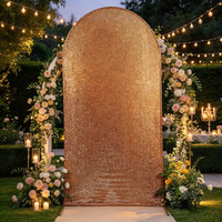 Housse en tissu lisse pour arche de 1,83 m (6 pieds) x 0,79 m, résistante aux plis, pour la décoration de scène d'accueil de mariage ou de banquet