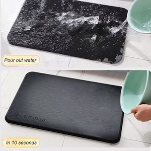 Tapis de bain en pierre à séchage rapide, incassable, doux, absorbant, tapis de salle de bain absorbant l'eau, tapis de bain pour salle de bain - Product Image 4