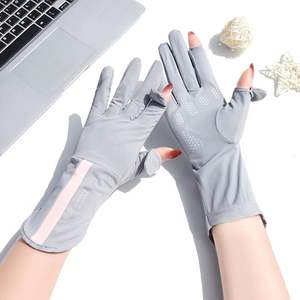 Guantes de protección solar de verano para mujer fina de seda de hielo Anti-ultravioleta Rocío dedo pantalla táctil conducción guantes transpirables antideslizantes - Product Image 3