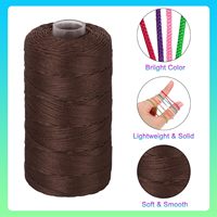 Cordon en nylon tressé lisse de 1,5 mm pour la fabrication de bijoux, macramé, perlage, bracelet, collier, artisanat, camel, 218 yards