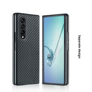 <span class=keywords><strong>Coque</strong></span> de téléphone pour Samsung Z Fold2/ Zfold3 <span class=keywords><strong>coque</strong></span> de téléphone portable W21/W22 housse de protection pliante en Fiber de carbone - Product Image 4